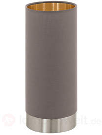 Dimmbare Tischleuchte Maserlo in Grau