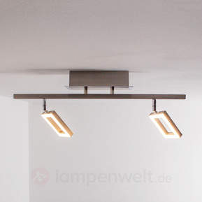 Schmale LED-Deckenleuchte Lovisa 2-flg.