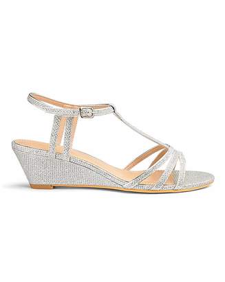 Silver Wedge Sandals - ShopStyle UK