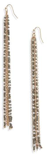 Linear Seed Bead Earrings