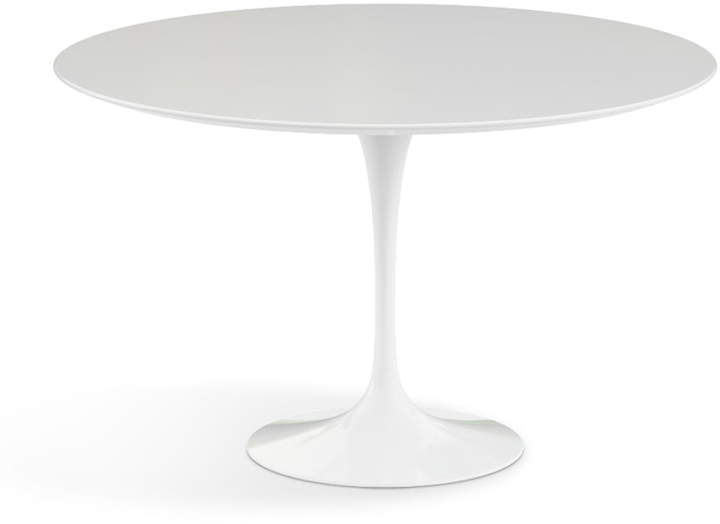 Knoll International Knoll - Saarinen Tulip Bistrotisch, rund 73 x Ø 120 cm - Säulenfuß Weiß /Tischplatte Laminat Weiß