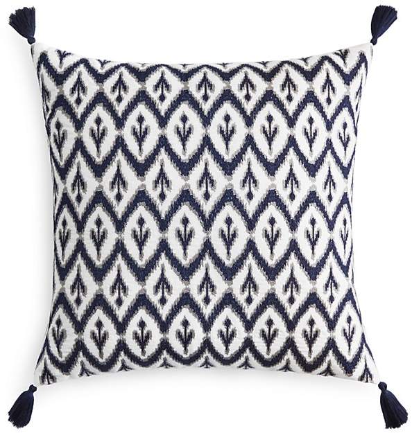 Ines Ikat Embroidered Decorative Pillow, 22
