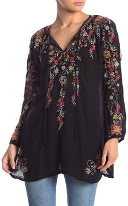 Johnny Was Autumn Bloom Floral Embroidered Tunic