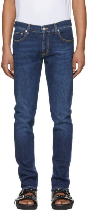 Blue Two-tone Skinny Jeans