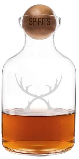 Nordstrom x CATHY'S CONCEPTS 'Antlers' Glass Decanter & Wood Stopper