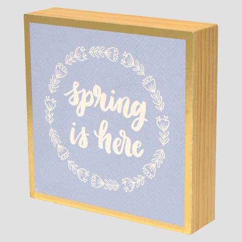 Spring Is Here Wall Art Tan 6x6