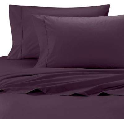 Wamsutta® Cool Touch Percale Cotton Olympic Queen Flat Sheet in Purple