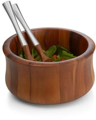 'Nara' Wood Salad Bowl & Servers