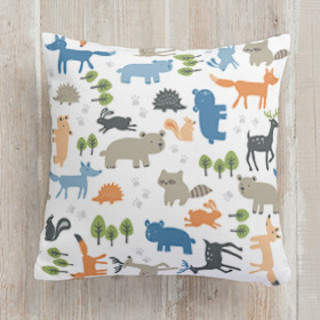 Forest Friends Square Pillow