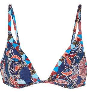 Jets Australia By Jessika Allen Reversible Printed Triangle Bikini Top