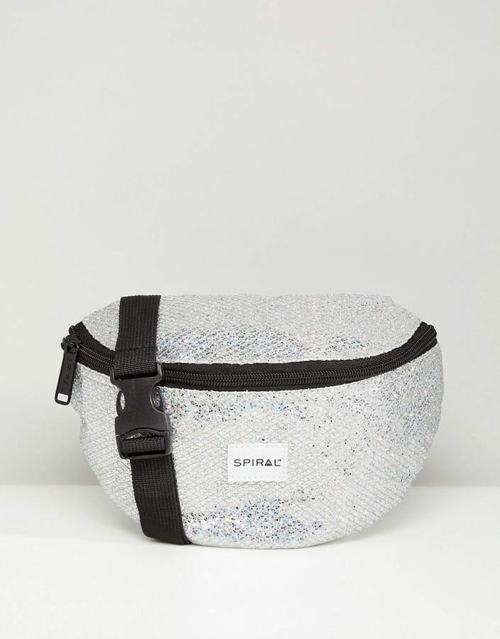 Spiral – Silber glitzernde Gürteltasche