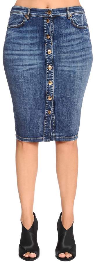 Bleistifrock Aus Baumwolldenim