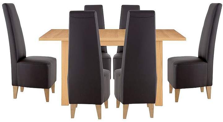 Primo 120-160 Cm Extending Dining Table + 6 Manhattan Chairs