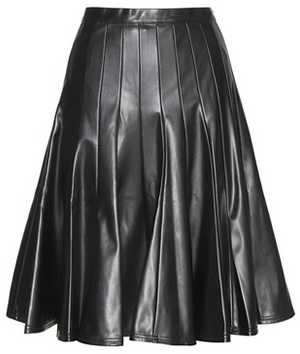 Marc by Marc Jacobs Pleated Faux Leather Skirt