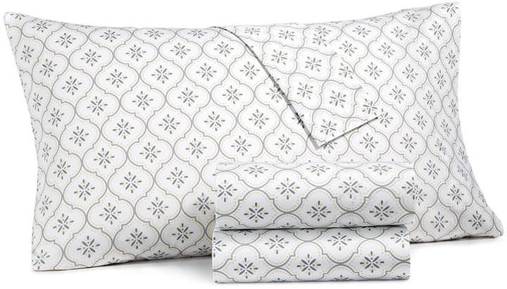 Martha Stewart Collection 3-Pc Printed Twin Sheet Set, 400 Thread Count 100% Cotton Percale, Created for Macy's Bedding