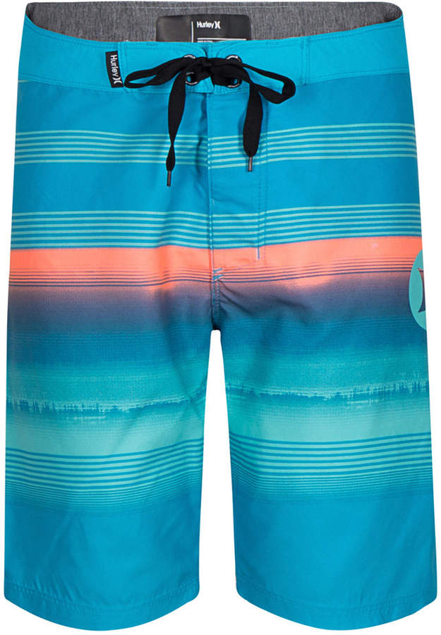 Big Boys Surf & Enjoy Striped Board Shorts