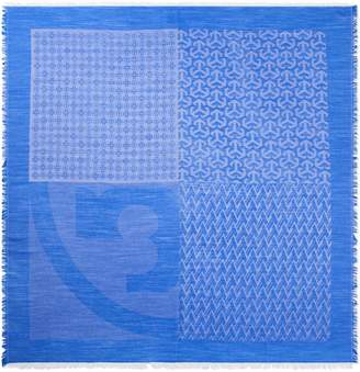 Tory Burch MULTI-LOGO OVERSIZED SQUARE SCARF