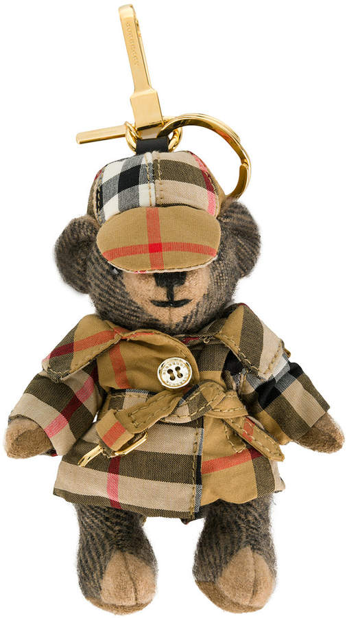 Thomas Bear Charm in Vintage Check Trench Coat
