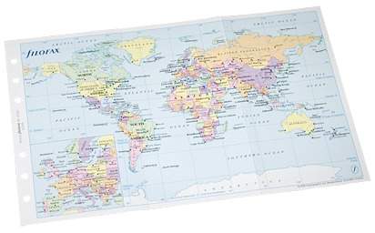 Compact Organiser World Map Insert