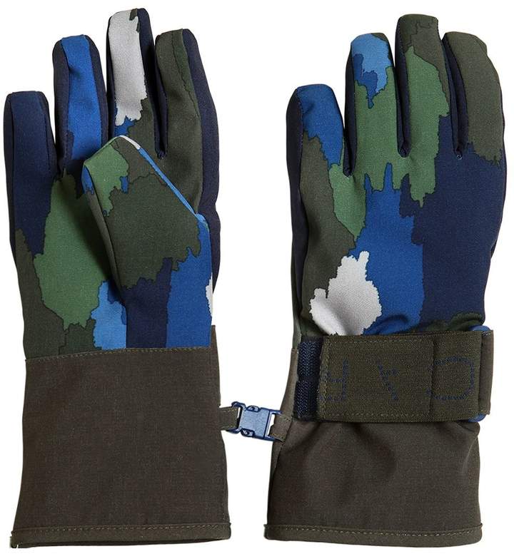 Camo Printed Nylon Ski Gloves
