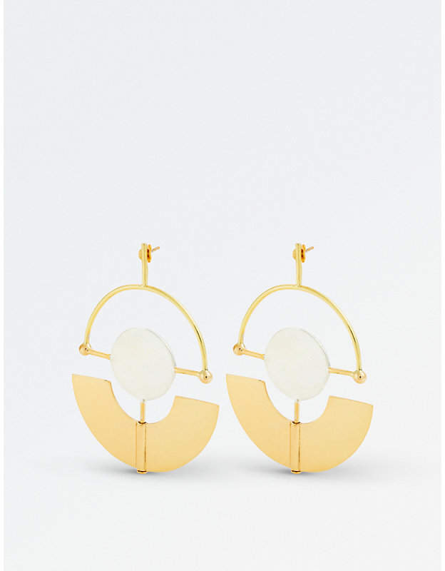 Patagonia gold and silver-plated stud earrings