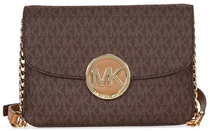 Michael Kors Flap Gusset PVC Crossbody - Brown - ONE COLOR - STYLE