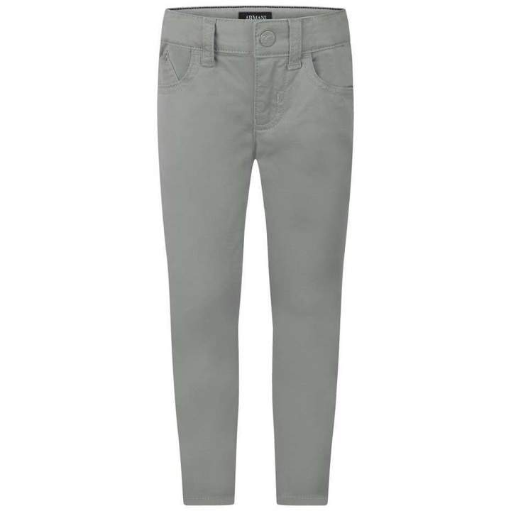 Armani JuniorBoys Grey Cotton Jeans