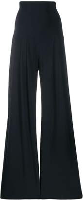 Norma Kamali high rise flared trousers