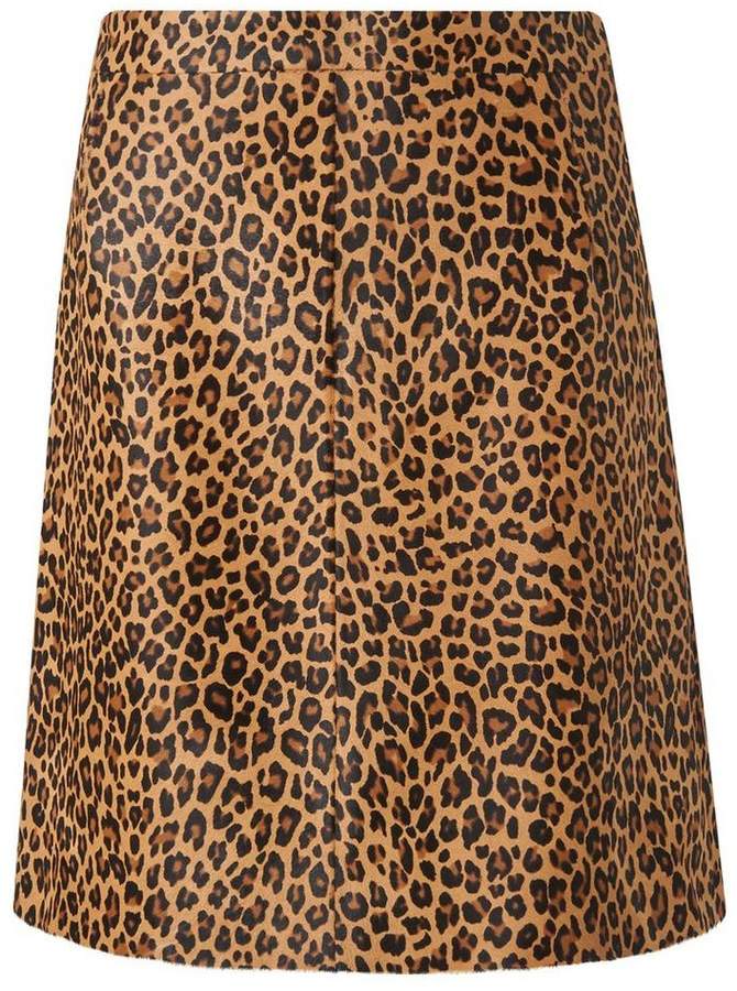 Daxon Animal Calf Leather Skirt