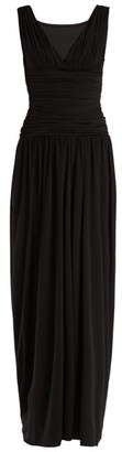 Norma Kamali Tara Wide Leg Jumpsuit - Womens - Black