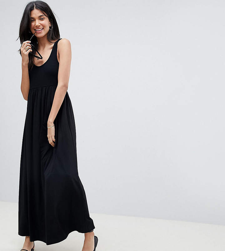 ASOS Tall ASOS DESIGN Tall – Maxi-Trägerkleid aus Mischgewebe