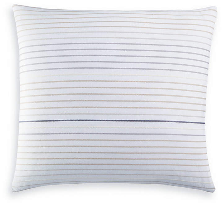 Damask Designs Woven Stripe Cotton European Sham, Created for Macy's Bedding