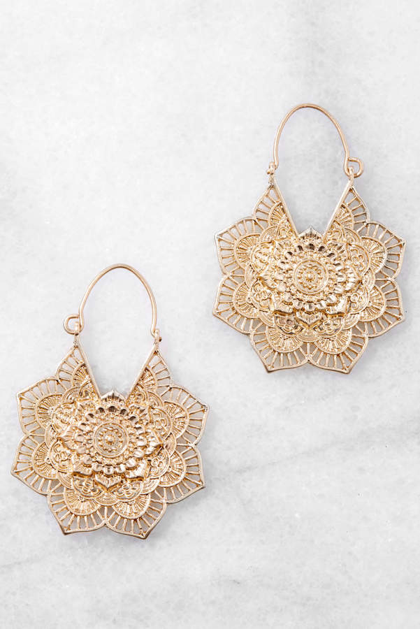 South Moon Under Gold Statement Novelty Earring