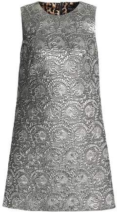 Metallic Brocade Mini Dress