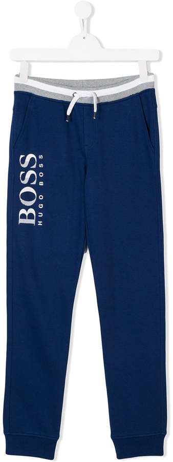 Boss Kids Teen logo print sweatpants