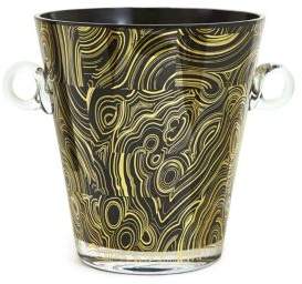 Malachite Glass Ice Bucket
