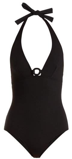 Effect halterneck swimsuit
