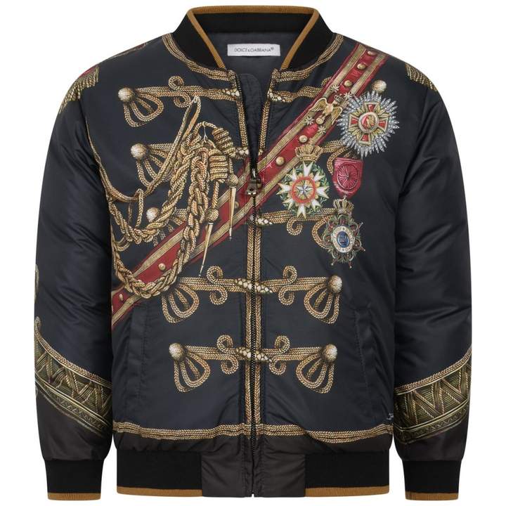 Dolce & GabbanaBoys Navy Military Down Jacket