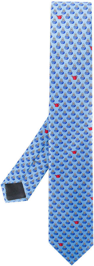 Gemusterte Seidenkrawatte