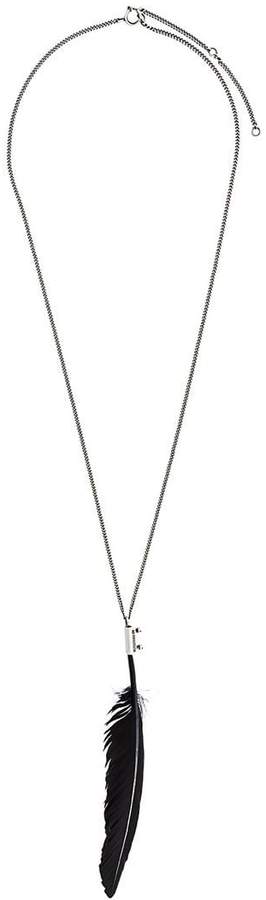 Lange Halskette mit Feder