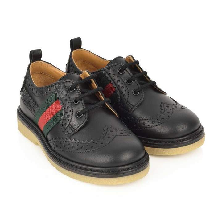 GUCCIBlack Leather Brogue Shoes