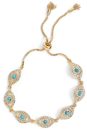 Crystal & Turquoise Evil Eye Bracelet