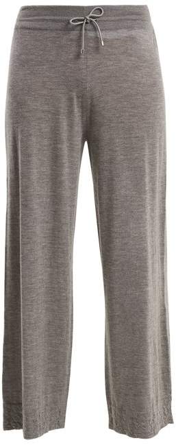BARRIE Sweet Eighteen wide-leg cashmere trousers
