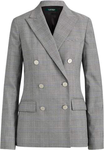 Double-Breasted Twill Blazer