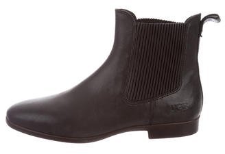 UGG Australia Leather Round-Toe Ankle Boots