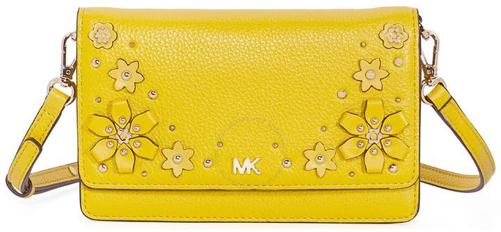 Michael Kors Floral Embellished Convertible Crossbody- Sunflower - ONE COLOR - STYLE