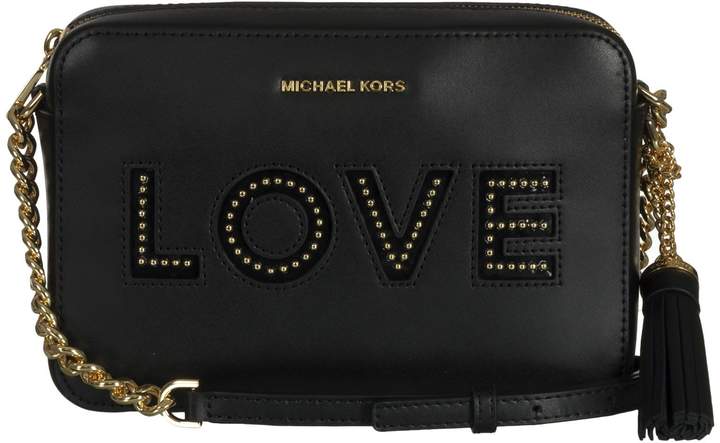 Michael Kors Ginny Love Shoulder Bag - BLACK - STYLE