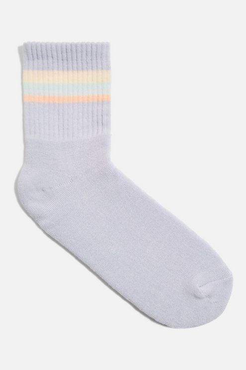 Pastel rainbow tube socks
