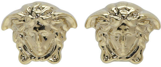 Gold Mini Medusa Earrings