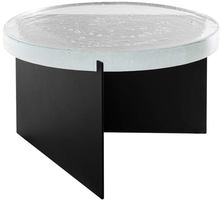 Pulpo - Alwa One Tisch Big, H 35 x Ø 56 cm, transparent / Schwarz